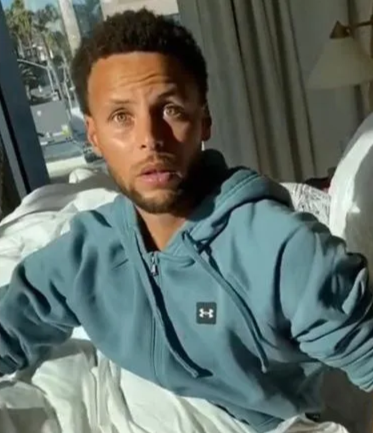 NBAMemes's tweet photo. "Wake up, Steph. You're playing with Draymond Green and Andrew Wiggins again." https://t.co/UOspElayyP