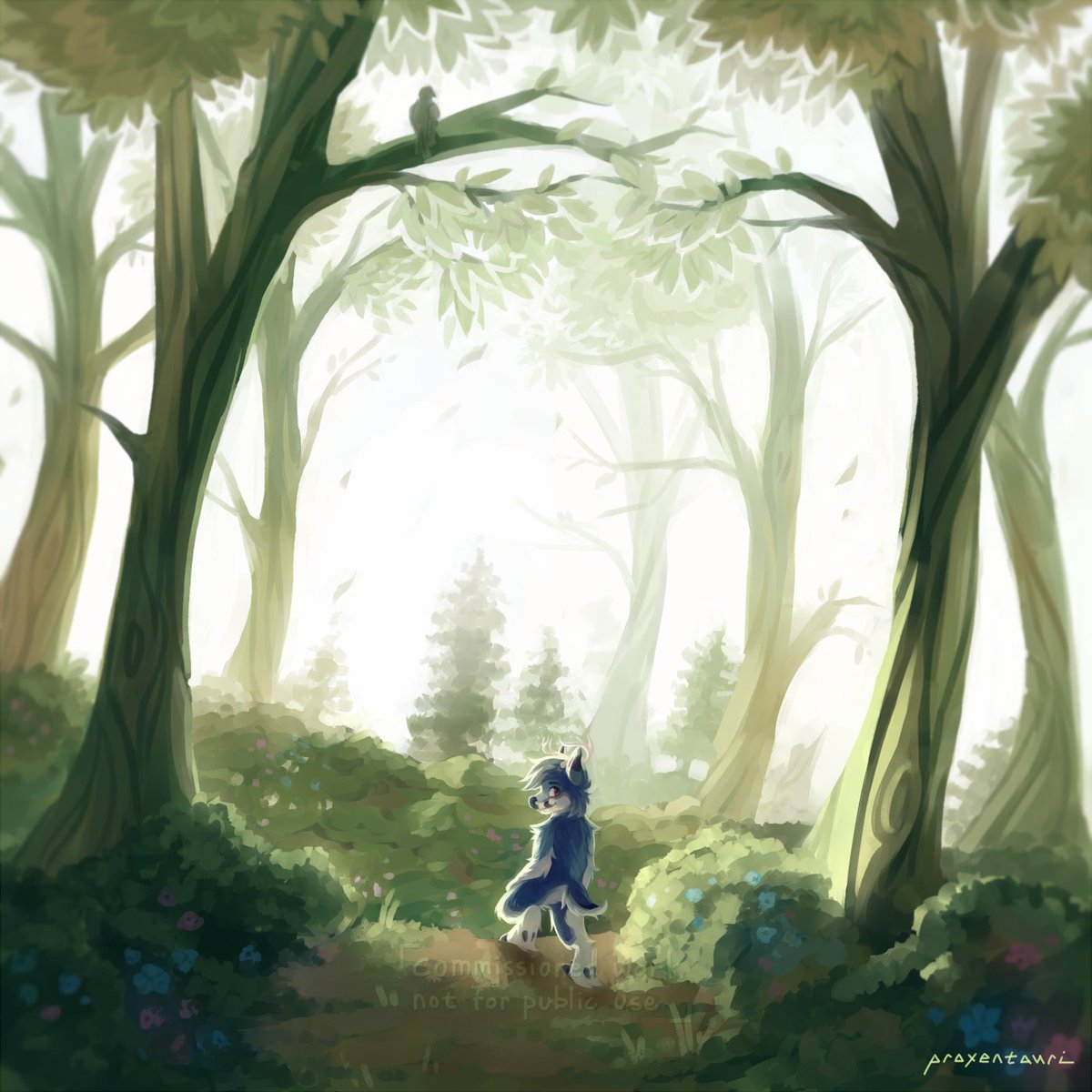 a commission i did for <a href="/Space_Kalak/">Rusty 𓃡🍊🌌</a> as a birthday gift for <a href="/Moof_Floof/">Moofles 🦌 (Taylor’s Version)</a> ! based off of taylor swift's folklore album cover :0 
happy birthday and i'm thrilled to hear you liked it!!