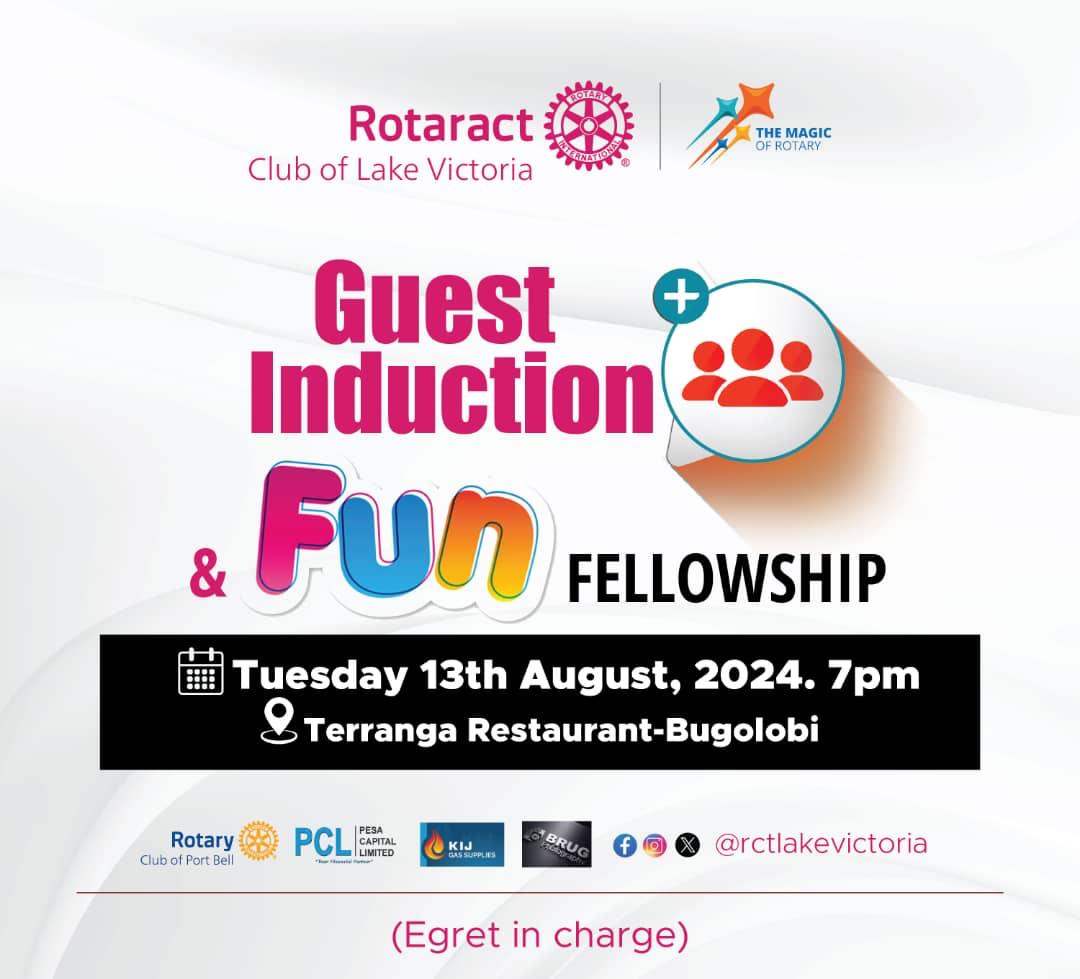 rctlakevictoria's tweet photo. We will add to the membership of @Rotary on Tuesday, 13th August 2024. 

Join us for our guest induction and fun fellowship at Terranga Restaurant,  Bugolobi, from 7pm.

#TheMagicofRotary https://t.co/zpebUqkD5q