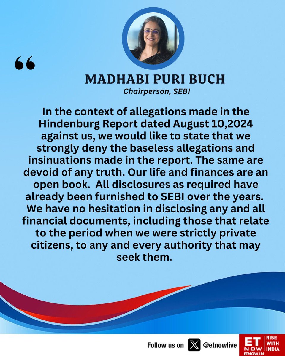 blsanthosh's tweet photo. You need to read all documents to together to understand @HindenburgRes attack on #SEBI . Larger society is always wise enough to see through the smoke screen once dust settles. https://t.co/KXmC6D3fWW