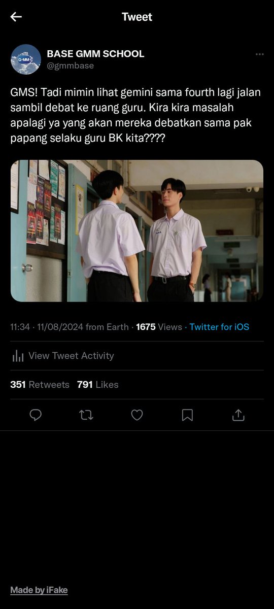 janhaefaen's tweet photo. • Petinggi Kelas •
#GeminiFourth au sekolah

Gemini dan fourth, ah sudahlah kawan-kawannya saja muak mendengar dua nama tersebut. Bagaimana tidak, jika nama tersebut sudah di sebut, akan ada masalah yang mengekori nama mereka. https://t.co/jojCLQlost