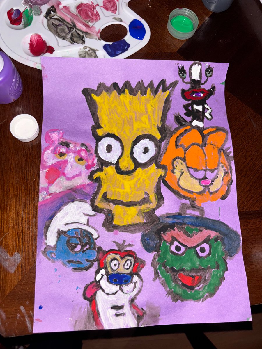 knoeKNAME's tweet photo. @CrookedIntriago 

Rate my painting?

First time picking up a paintbrush with intentions to become better since 2005.

Yes, I know my outlines need to become more “refined”. https://t.co/fStu2yXJzg