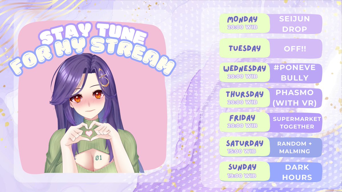 【SCHEDULE WEEK 3 AUGUST】
Aku kembali dengan series baru yaitu PONEVE (Pojok Nostalgia Eve), Minggu ini bakal main Bully. Ditunggu terus ya streamku!

💚General: #NovesiaLieve 
💚Live: #Novesialive 
💚Fanart: #Novesiart 
💚Memes: #Limeves 
💚Announcements: #Evebroadcast