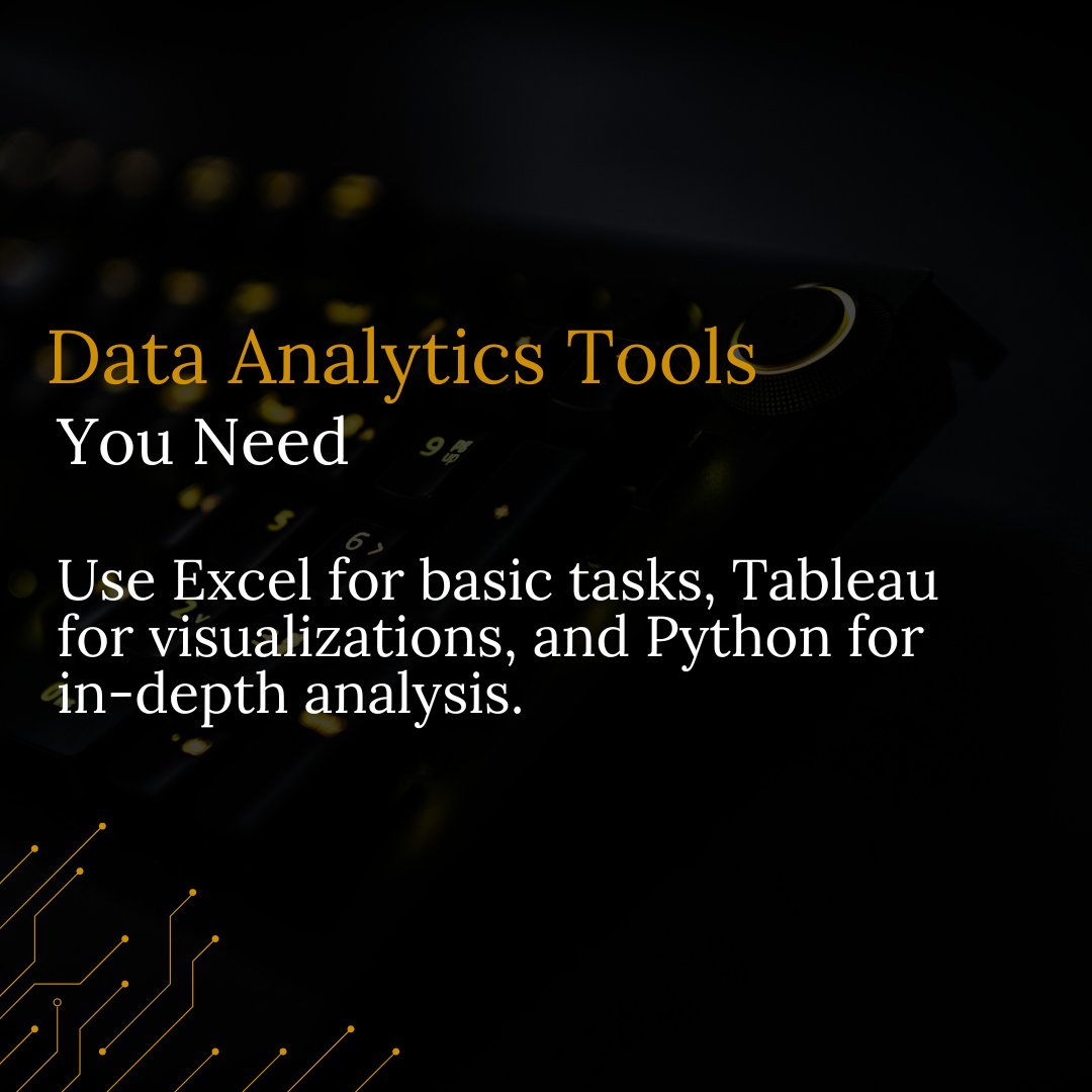 learning137281's tweet image. Excel for basic data manipulation, Tableau for interactive visualizations, and Python for in-depth analysis and statistical modeling are crucial for extracting valuable insights and making informed decisions.  #DataAnalytics #DataTools #ExcelData #DataInsights