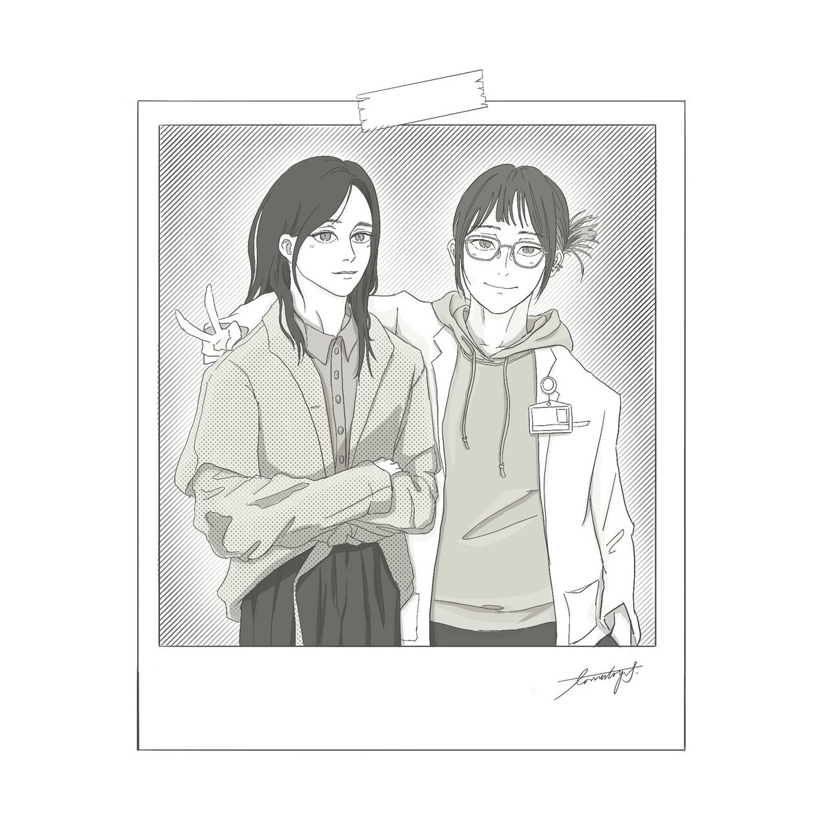 Yu_Fang_Chang's tweet image. 自己畫完很喜翻❤️