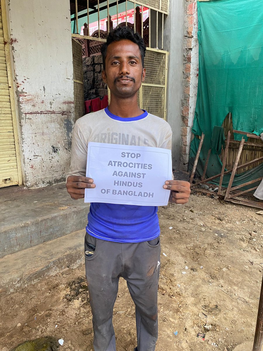 swati_gs's tweet image. Who can understand the plight of being Hindus in Bangladesh better than Hindus from Pakistan? 

These are refugees living in Jodhpur voicing their protest against the ongoing targeted violence in Bangladesh

Let the political events in Bangladesh not further scare away their…