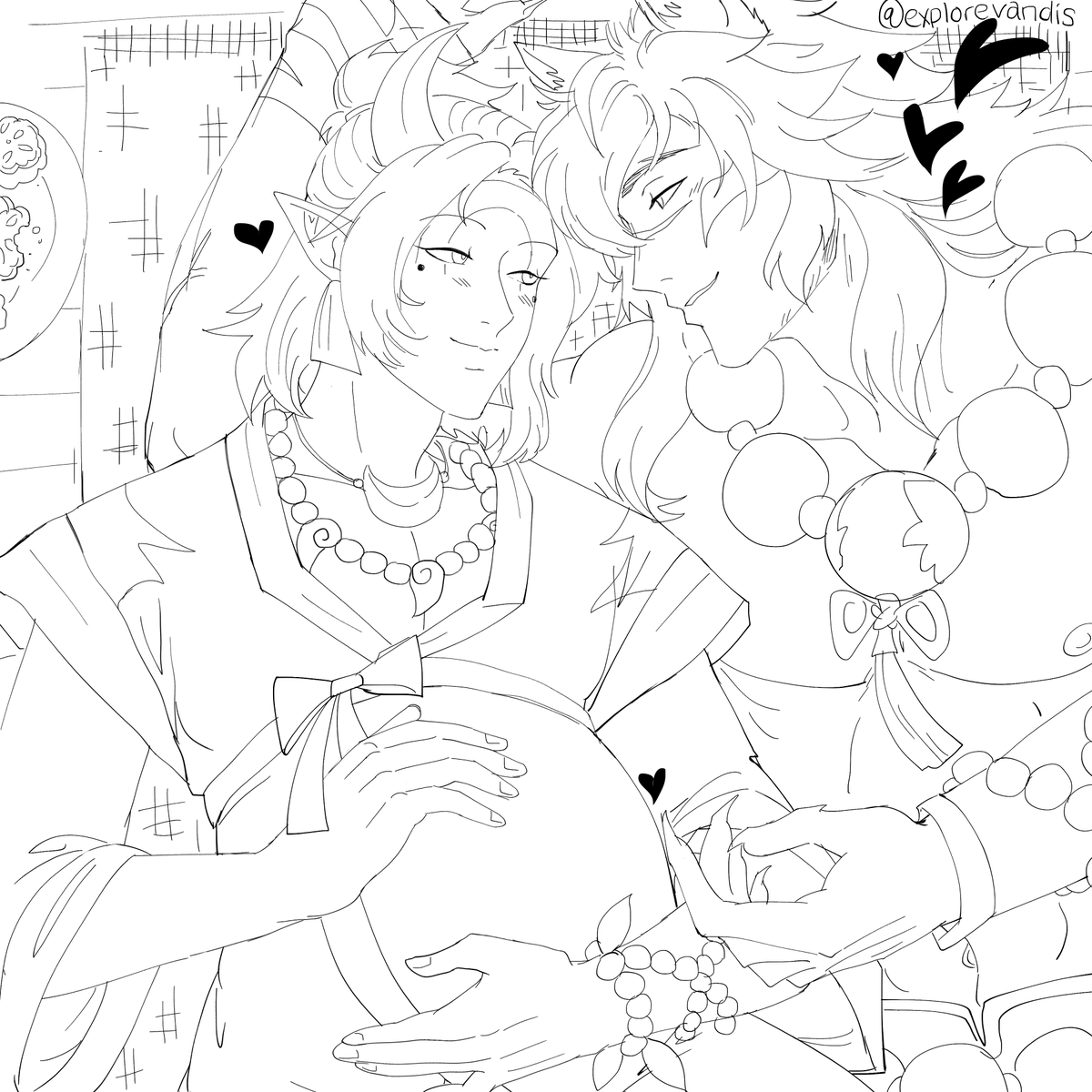 ExploreVandis's tweet photo. ❗️ ❗️#mpreg ❗️❗️

lol take this scribble. prolly not gonna add color 🥲 still got so much to work on rn. 

#Settphel https://t.co/k4DPc63chi