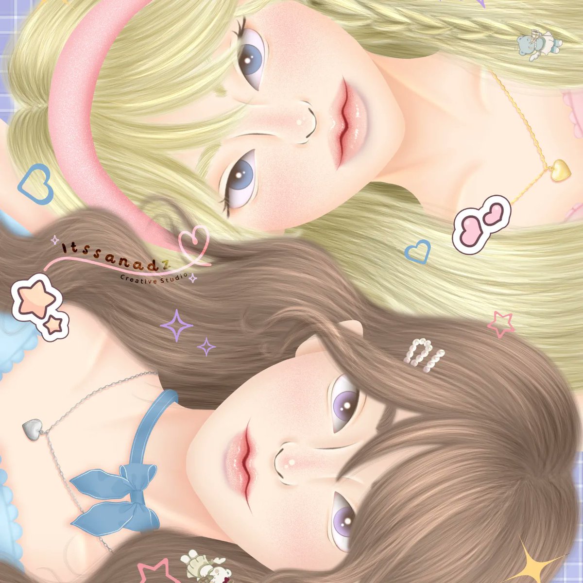 i'm just like you, you just like me✨💕 #imjustlikeyou #iamjustagirllikeyou #barbie #barbieastheprincessandthepauper #twins #fanart #clipstudiopaint #bestfriend #csp #digitaldrawing #illustration  #digitalart