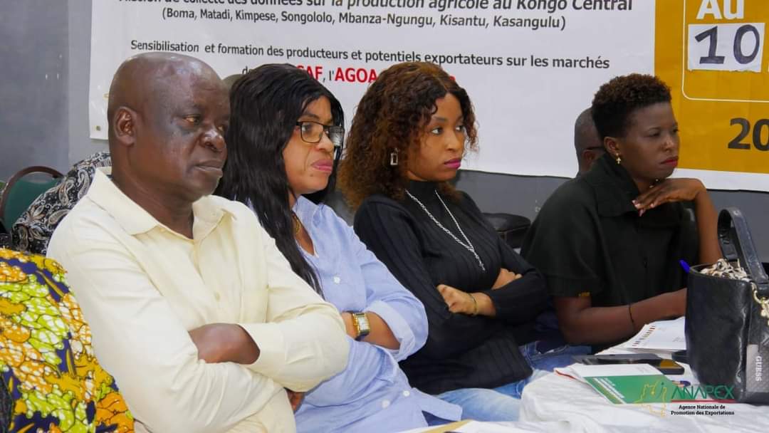 Aigle603482822's tweet photo. #RDC #ANAPEX #COMMEXT
Les opérateurs économiques du Kongo Central informés sur les opportunités d'affaires sur les marchés de la Zlecaf, de l'Agoa et de la Chine
En mission de collecte des données agricoles et de prospection de l'offre exportable dans le Kongo Central, l'ANAPEX a organisé le lundi 08 juillet 2024 à Matadi une journée de sensibilisation et de formation à l'intention des opérateurs économiques de la province. C'était en collaboration avec les représentations provinciales de la COPEMECO et de la FEC.
Plus de 100 participants ont pris part à cette activité axée sur les opportunités d'exportation dans les marchés de la Zlecaf, de l'Agoa et de la Chine.
Une occasion pour l'intervenant principal du jour , le directeur de Développement de produit et assistance technique, M.Thythy Nsumbu d'entretenir les bénéficiaires sur les rôles et missions de l'Agence et aussi son accompagnement aux producteurs pour la promotion des exportations des produits congolais agricoles, agro-industriels, industriels et artisanaux.
Les participants ont aussi eu droit aux explications sur les avantages qu'il y a à commercer avec les pays voisins ainsi que les conditions pour accéder aux financements de grandes banques internationales. Parmi ces conditions, se regrouper en coopératives d'intérêt commun.
Intéressés , les hommes d'affaires du Kongo Central ont plaidé pour l'installation d'une représentation de l'ANAPEX à Matadi afin qu'ils puissent bénéficier complètement de cet accompagnement de l'Agence pour l'épanouissement de leurs affaires dans le secteur agricole et agroalimentaire.
Un directeur général expérimenté aux commende de l'ANAPEX.
#Mike #Tambwe
@fatshi13
@SuminwaJudith @julienpalukucom
@AnapexRdc
Ci-dessous des photos de cette activité.
@DSI