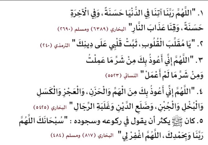 تتبعت نصوص الأدعية النبوية فوقفت على خمسة أدعية صحيحة كان النبي ﷺ يكثر منها.
الشيخ عبدالله الفريح