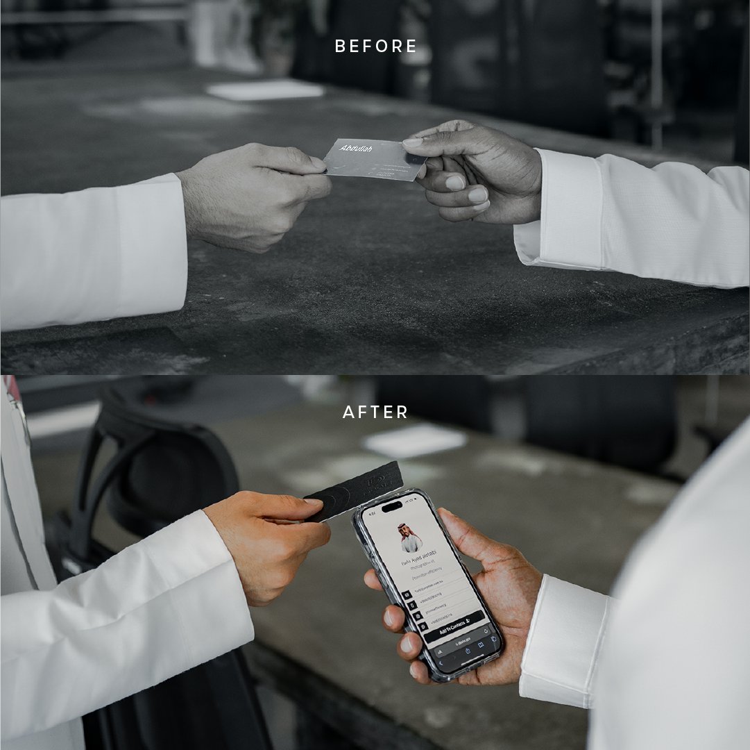 Deets_SA's tweet image. اجعل الطريقة التي تقدم بها نفسك أكثر احترفاً

Make the way you introduce yourself more professional

#Deets #Nfccard #businesscard #smart_card #business 
#البطاقة_الذكية