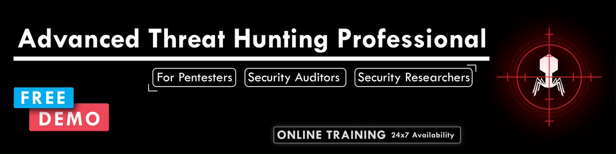siem_intel's tweet photo. 🚨 Stay ahead of cyber #threats with our Advanced Threat Hunting Professional training! Learn the latest tactics from expert instructors &amp; elevate your cybersecurity skills.🔍 Register for a free demo: https://t.co/GrjvfoI49C. 🌐 More info: https://t.co/k1cFIWgVuz. #threathunting https://t.co/IqjkCt3dFz