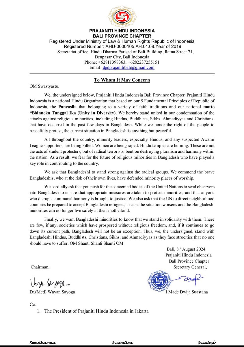 #SaveBangladeshiHindus
#HinduLivesMatter

#BaliHindus are speaking up for #BangladeshHindus.  

#GlobalHinduUnitu