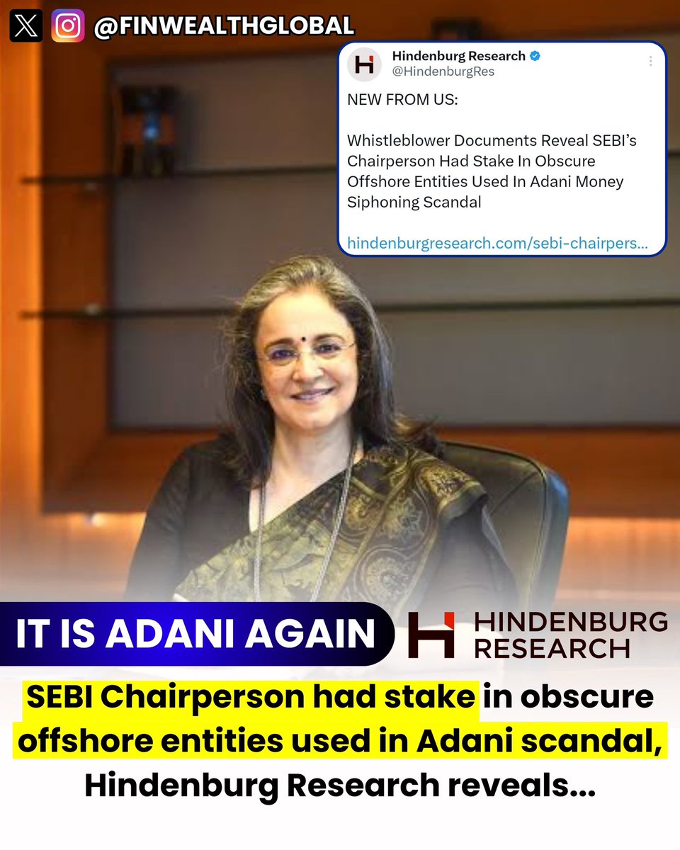 finwealthglobal's tweet photo. Will Indian Government Respond ??

#ArshadNadeem #Hindenburg #Olympics #LUFC #HindenbergReport #SEBI #Adani #StockMarket #stockmarketcrash #StockMarketindia https://t.co/h4FiL01y5m
