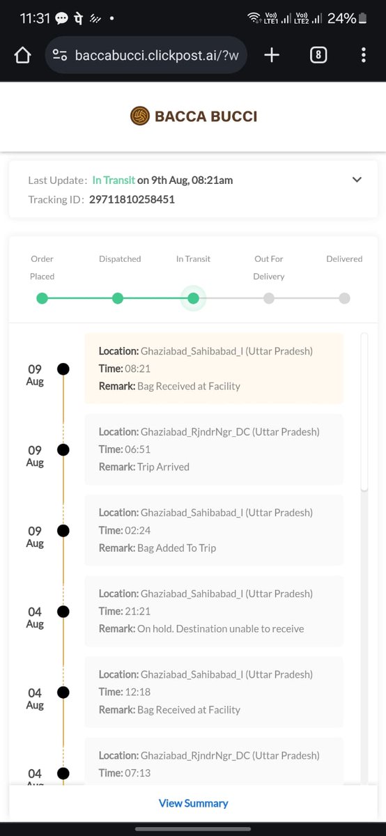 SoormaBangali's tweet photo. I orderd a pair of shoes from @bacca_bucci after recommendation from a friend but it has been 10 days and no update on the tracking page or help on the customer helpline.

Tagging the founders for more reach
@NatwarAgrawal5  @NevatiaAnuj https://t.co/IOkyLFFgNa