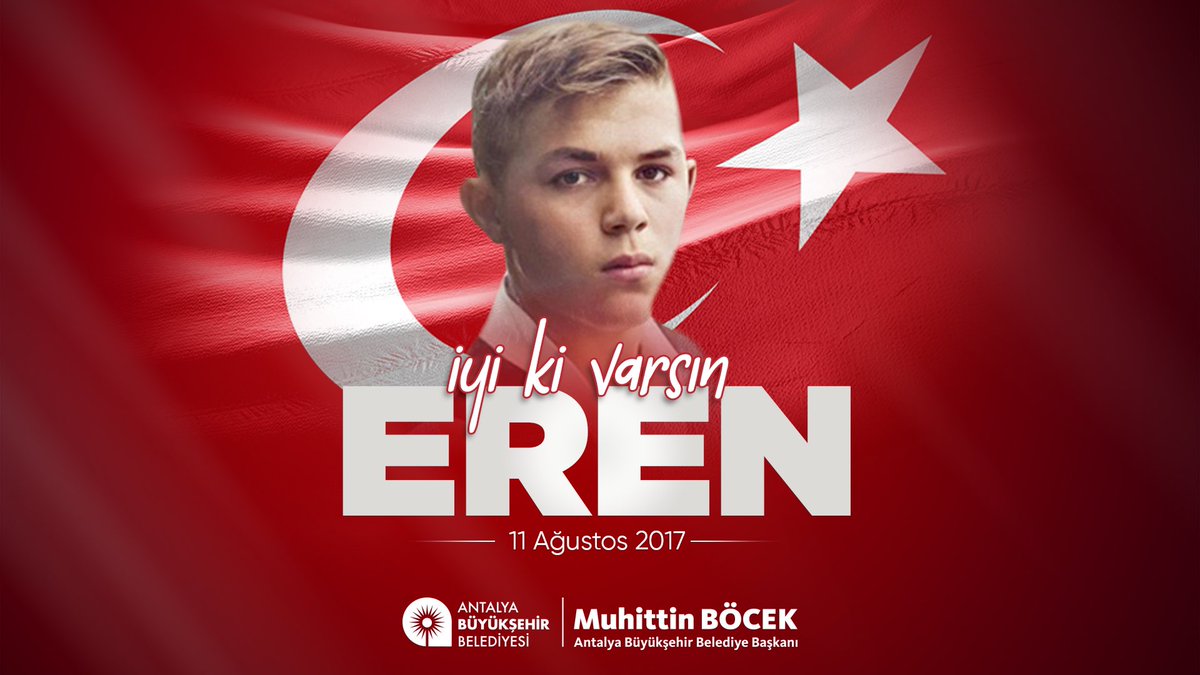 #Trabzon Maçka'da hain terör örgütünce 15 yaşında, gençliğinin baharında şehit edilen bu ülkenin cesur evladı Eren Bülbül'ü saygı ve rahmetle anıyorum. Sen bu toprakların her zaman gururu olacaksın. #iyikivarsınEren