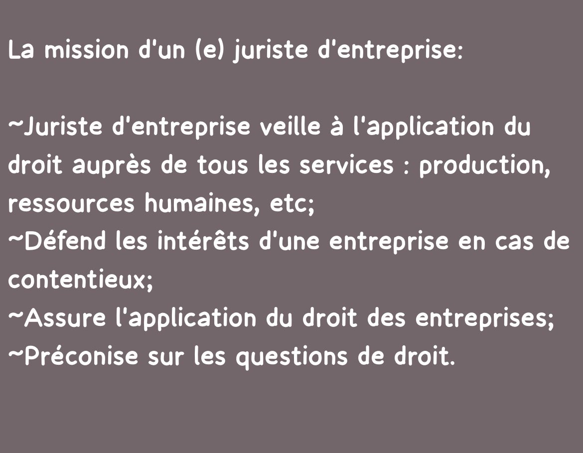 HoussiNango's tweet photo. Just  a reminder

La mission d'un (e) juriste d'entreprise: https://t.co/C9Fslh8WgT