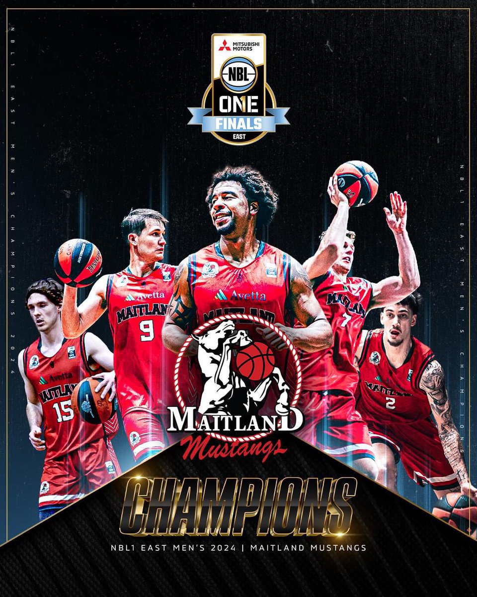 IN CASE YOU MISSED IT! 

THE MAITLAND MUSTANGS ARE THE MITSUBISHI MOTORS NBL1 EAST CHAMPIONS 🏆

They defeated Canberra Gunners 86-67 🙌 

Congratulations 🥳