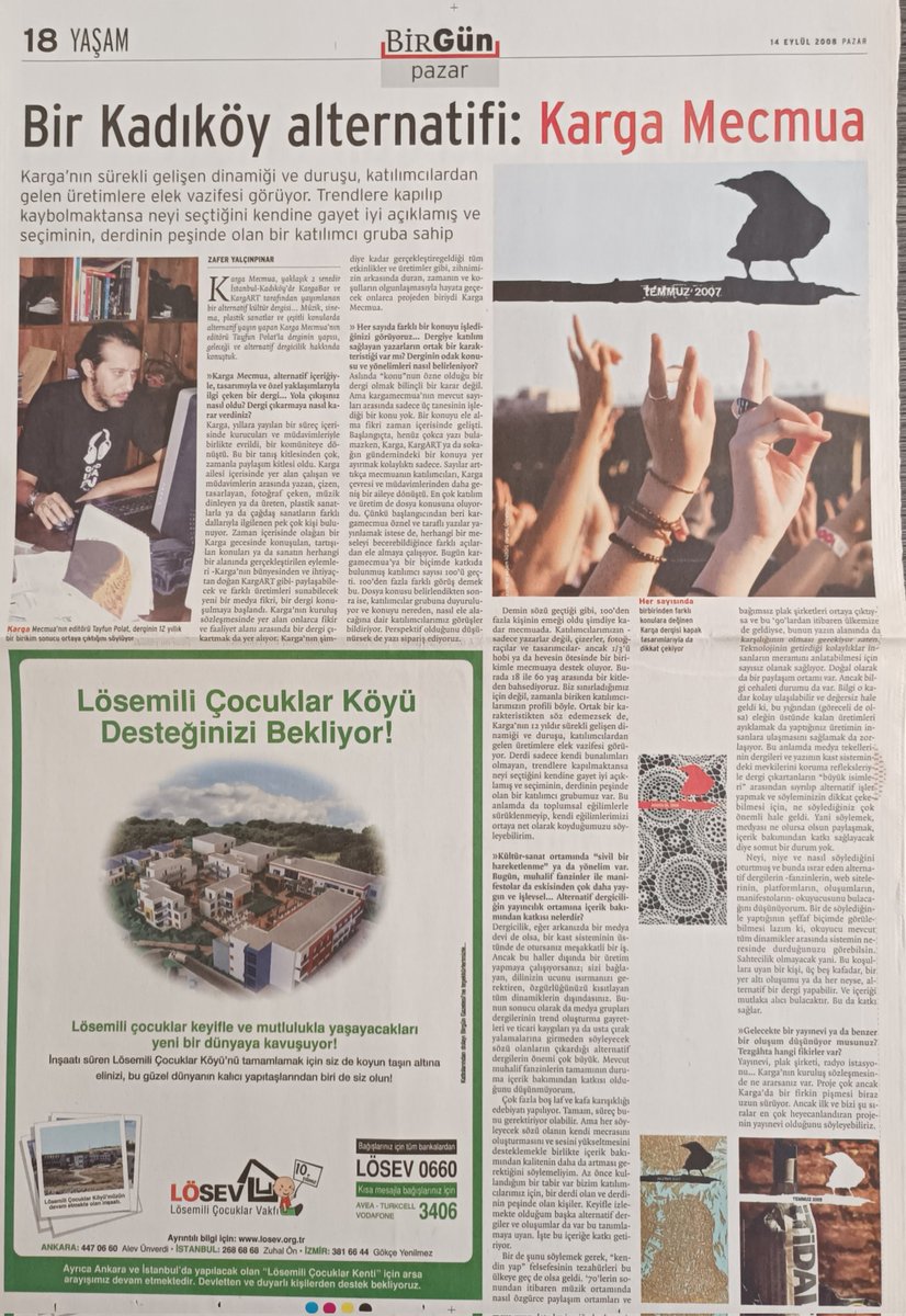 #ZaferYalçınpınar'ın Atraksiyonları, Kupürler, Kâğıtlar, Gazetelerde Yazılar, Söyleşiler ve Bilinmeyenler Serisi (No: XI) / 14 Eylül 2008 #BirGünGazetesi / #TayfunPolat'la (<a href="/tai_fu/">Tayfun Polat</a>) Söyleşi 
--
#KargART #KargaMecmua <a href="/kargabar/">Karga</a> <a href="/kargamecmua/">kargamecmua</a>
<a href="/ozerbal/">ozer bal</a> #kadikoy #kadıköy