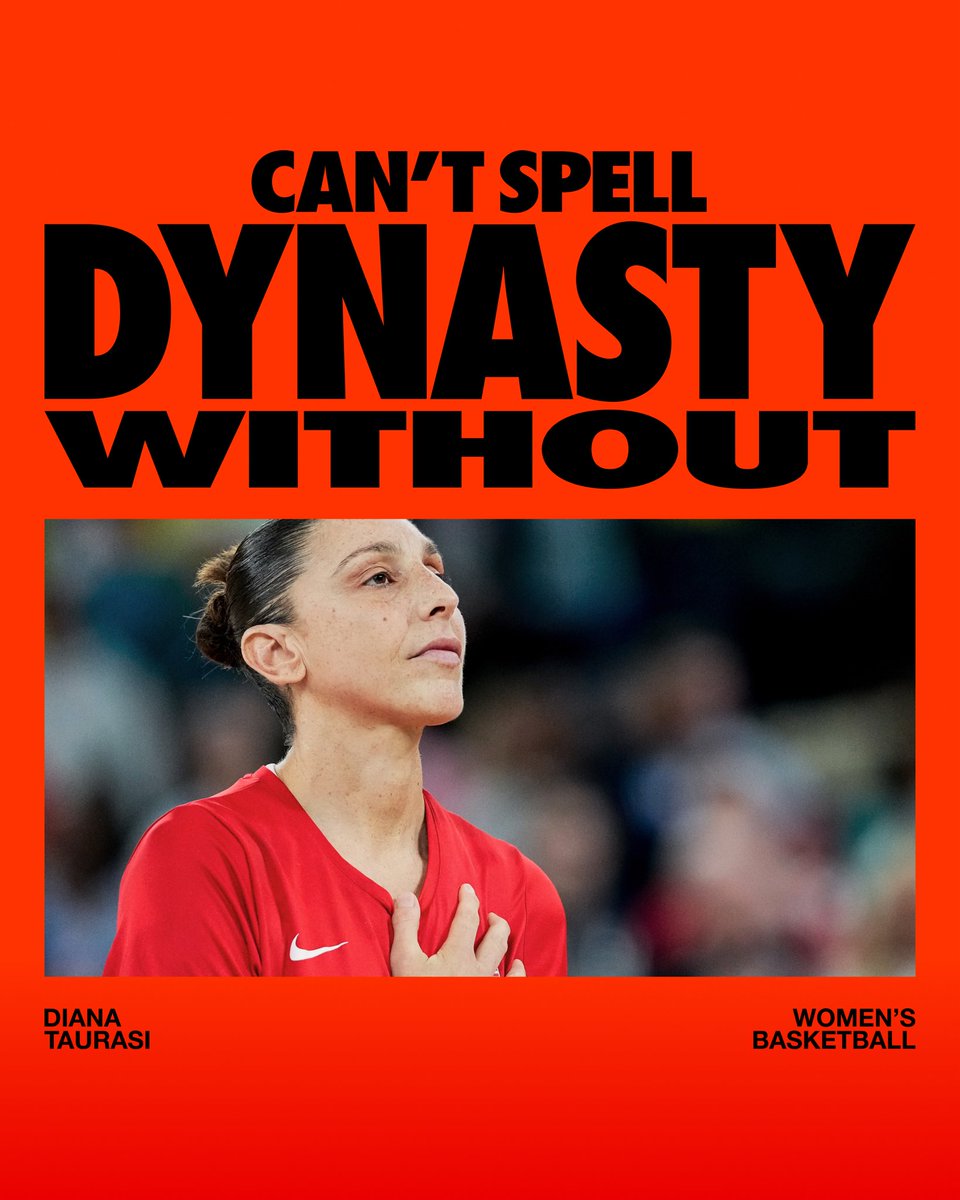 Nike's tweet photo. You can’t stop the reign.

There’s no argument, Diana Taurasi’s resume is goated. She’s been one of the best players in the world for over two decades. A 6th gold medal would make her THE most decorated basketball player in @Olympics history. 

#WinningIsntForEveryone #Paris2024 https://t.co/cDeG7OZZmg