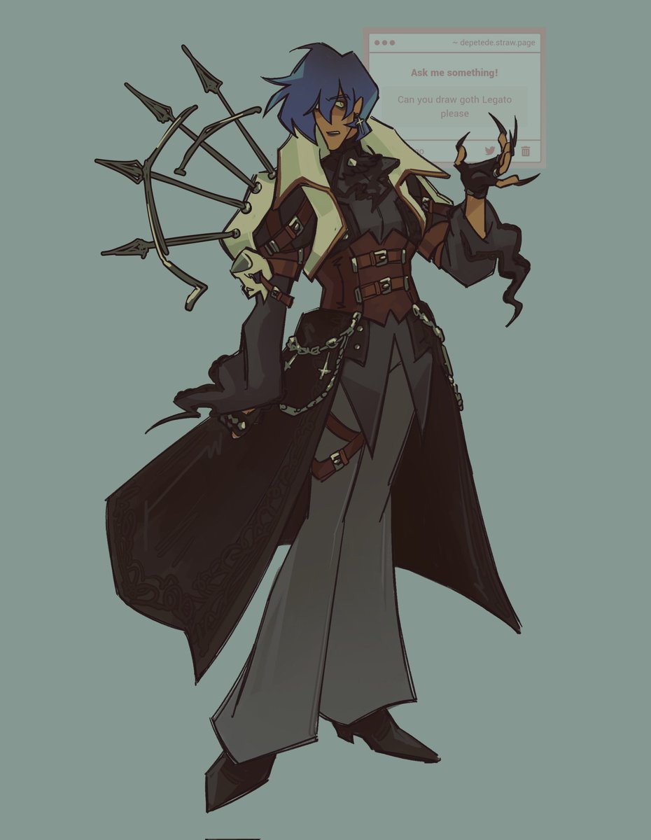 depetede_'s tweet image. im kinda sleepy but hell yeah!!!! goth legato!!!!