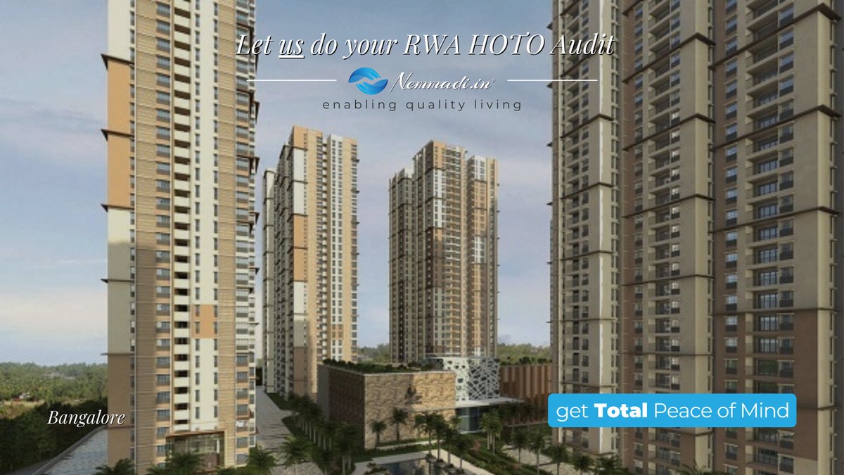 nemmadi_in's tweet photo. Setting the Gold Standard in Bangalore: Our RWA HOTO audits ensure a seamless handover for every community. Trust in the best!
Book Your RWA HOTO Audit in Bangalore:
#RWA #HOTO #Bangalore #CommunityLiving #PropertyManagement #HandoverProcess #RealEstate #BuildingTrust https://t.co/oFuB1PsOa5