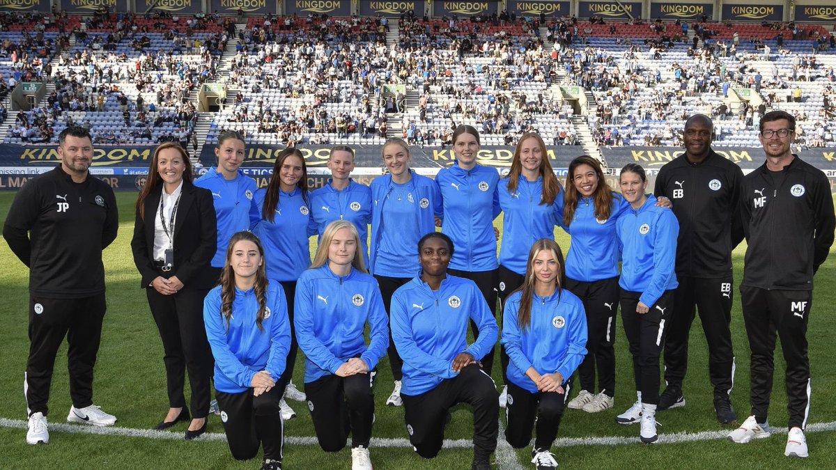 Wigan Athletic (@laticsofficial) on Twitter photo It was extremely special to introduce our first-ever official Wigan Athletic Women’s Team at yesterday’s game. 🤝
We’re excited to support <a href="/Latics_Women/">Wigan Athletic Women</a> throughout their historical journey. 💙
#wafc 🔵⚪️ It was extremely special to introduce our first-ever official Wigan Athletic Women’s Team at yesterday’s game. 🤝
We’re excited to support <a href="/Latics_Women/">Wigan Athletic Women</a> throughout their historical journey. 💙
#wafc 🔵⚪️
