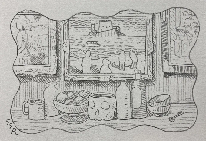 #メンタルスケッチ
のドローイング

「画中画の中の画中画」 