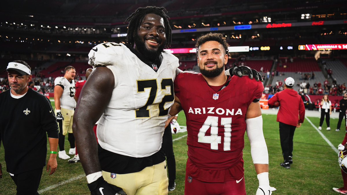 Hilliard Davidson FB (@hdvfootball) on Twitter photo Wildcats in the <a href="/NFL/">NFL</a>
Alums <a href="/Josiah_Ezirim/">Josiah Ezirim</a> for the <a href="/Saints/">New Orleans Saints</a> and <a href="/mb_boiler21/">Markus Bailey</a> for the <a href="/AZCardinals/">Arizona Cardinals</a> lined up against each other last night!
Good luck to both this season!
#Saints | #BirdGang | #ProCats Wildcats in the <a href="/NFL/">NFL</a>
Alums <a href="/Josiah_Ezirim/">Josiah Ezirim</a> for the <a href="/Saints/">New Orleans Saints</a> and <a href="/mb_boiler21/">Markus Bailey</a> for the <a href="/AZCardinals/">Arizona Cardinals</a> lined up against each other last night!
Good luck to both this season!
#Saints | #BirdGang | #ProCats