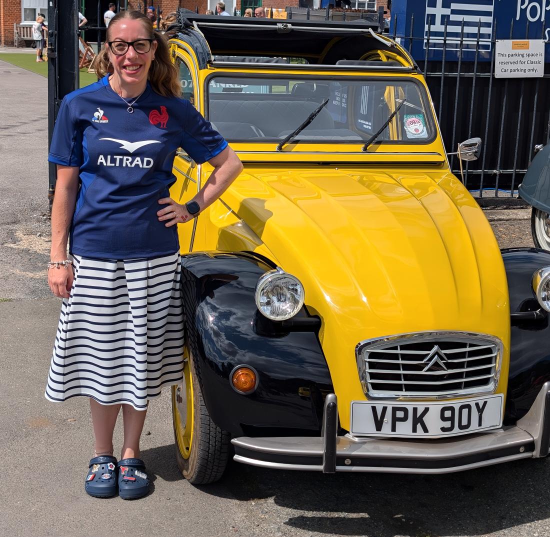 call__me_James's tweet photo. At a French car day at Brooklands and I've taught the future Mrs well because this is what she got excited to see and ask for a picture with 1st #fyeo #jamesbond https://t.co/a6imrR4H2v