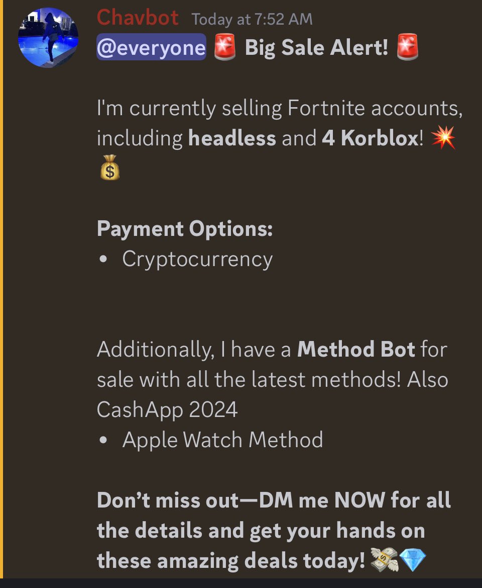 HotfireWyd's tweet photo. I have lots of fortnite accounts 1 headless roblox account and 4 korblox accounts for sale dm me rn for more information #fortnite #fortniteaccount #fortniteaccountselling #roblox #robloxaccount #robloxaccountselling #cashappmethod #applewatch #applewatchmethod #methodbot #fyp https://t.co/2K4MVY2zhm