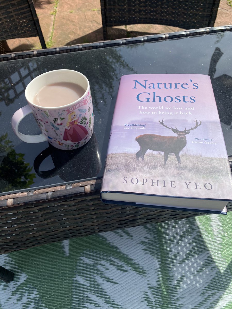 After a busy morning what better way to relax with a vegan hot chocolate and a good book. Preparing for this month’s wilding book. <a href="/ClimateActionNE/">Climate Action North</a> <a href="/SharonEnv1/">EcoSharon</a>