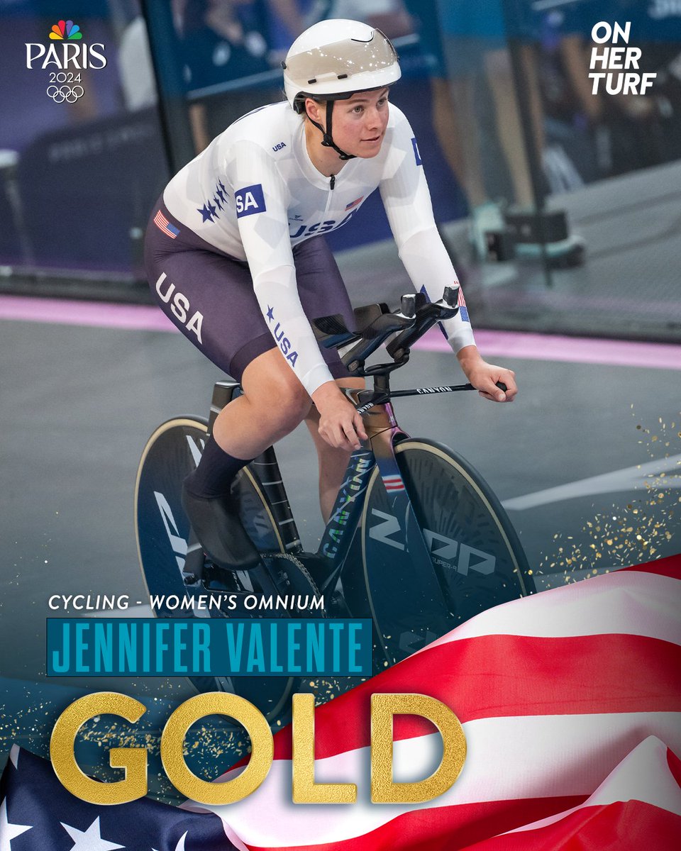 OnHerTurf's tweet image. TWO FOR TWO! 😤

Jennifer Valente gets her second gold medal of the #ParisOlympics and her second consecutive gold medal in women's omnium.