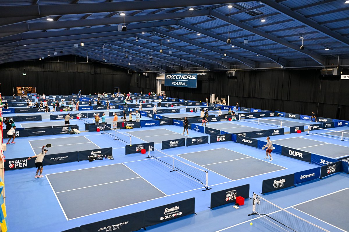 PickleballEng's tweet photo. Looking classy on court ✨ 

Can't thank Pickleball United enough for providing all 40 courts for the #SkechersEnglishOPEN 🙌

#EnglishOPEN2024 | @SKECHERS_UK https://t.co/MaCdCJrdDK