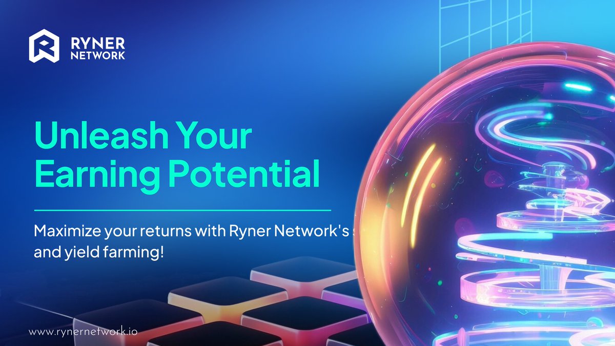 Ryner_Network's tweet photo. UNLEASH YOUR EARNING POTENTIAL
Maximize your returns with Ryner Network's staking and yield farming!

Key Features:
🔹High Returns: Competitive APY rates.
🔹Secure Platform: Trustworthy environment.

Start earning with us today!

#DeFi #Crypto #Staking #YieldFarming #RynerNetwork https://t.co/HiKC0BJPYm