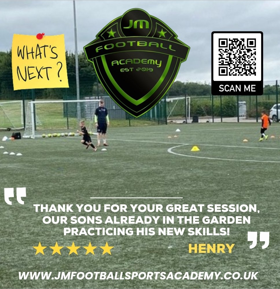 😎⚽️ LOUGHBOROUGH⚽️😎

We love what we do and it's always great to hear back from the parents of our players, some more great feedback again this week from our Summer Saturday session.

Want to get involved then check out our link below

jm-football-academy.classforkids.io