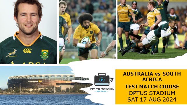 Only a few spots remain on our Test match cruise to <a href="/OptusStadium/">OptusStadium</a> for the #Wallabies v #Springboks rematch in #Perth feat. <a href="/BryanHabana/">Bryan Habana</a> <a href="/PeterGrant_/">Peter Grant</a> and Tatafu PN ⏳⏳🛥️🍺🏉🏟️