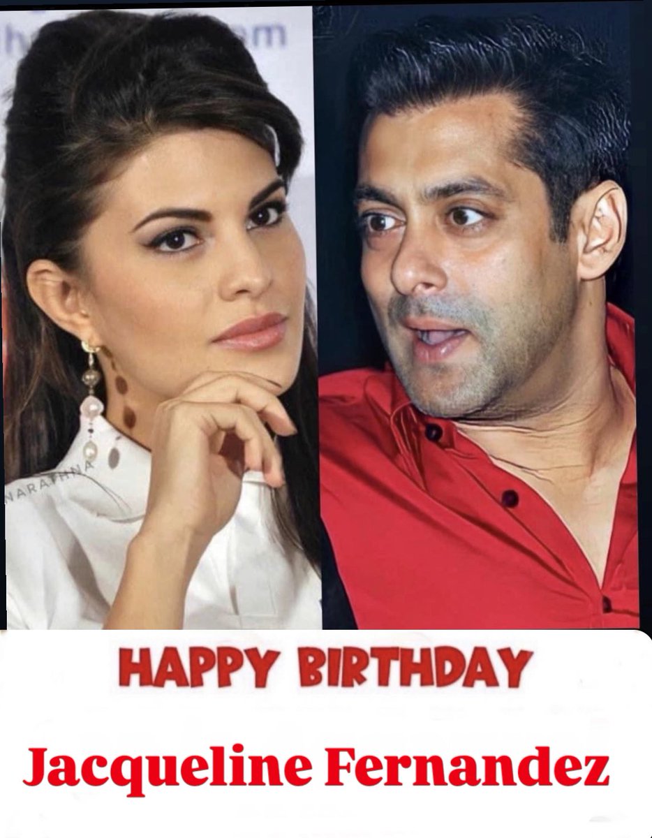 Salman Khan Fan Club (@beingskfan_club) on Twitter photo Wishing the Evergreen & Talented Bollywood Megastar Actress <a href="/Asli_Jacqueline/">Jacqueline Fernandez</a> Happy Birthday! We Wish You Love & Happiness Year Ahead ! 🍫🎉
#HBDJacquelineFernandez ❤️💐🍰 <a href="/JacquelineClub_/">Jacqueline Fernandez Fan Club</a> <a href="/BeingSKFanClub_/">Being Salman Khan Fan Club</a> <a href="/TeamJacquelineG/">Team Jacqueline Fernandez</a> <a href="/BeingSalmanKhan/">Salman Khan</a> <a href="/JacquelineTrend/">Jacqueline Fernandez Trend’s ❤️</a> <a href="/BeingJFernandez/">Jacqueline Fernandez Lover’s ❤️</a> Wishing the Evergreen & Talented Bollywood Megastar Actress <a href="/Asli_Jacqueline/">Jacqueline Fernandez</a> Happy Birthday! We Wish You Love & Happiness Year Ahead ! 🍫🎉
#HBDJacquelineFernandez ❤️💐🍰 <a href="/JacquelineClub_/">Jacqueline Fernandez Fan Club</a> <a href="/BeingSKFanClub_/">Being Salman Khan Fan Club</a> <a href="/TeamJacquelineG/">Team Jacqueline Fernandez</a> <a href="/BeingSalmanKhan/">Salman Khan</a> <a href="/JacquelineTrend/">Jacqueline Fernandez Trend’s ❤️</a> <a href="/BeingJFernandez/">Jacqueline Fernandez Lover’s ❤️</a>