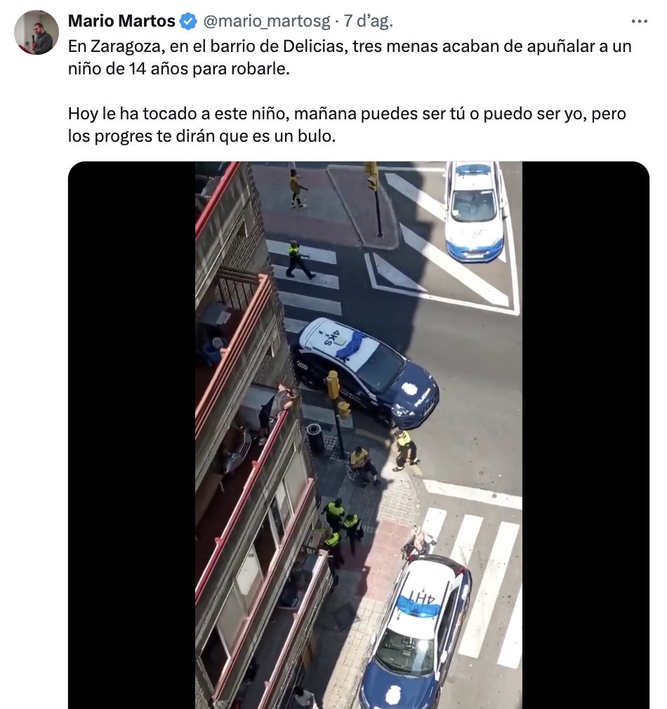 Otro bulo del mismo fascista. La noticia es de junio y los dos detenidos son españoles. Pero se la suda. Viven de engañar a la gente con su mierda racista. 
heraldo.es/noticias/arago…