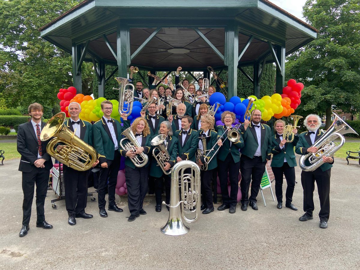 The Golden Rail Band (@yrigr_band) on Twitter photo Some pics of our past few engagements: Riverside Gardens, Goole (reopening of restored bandstand); <a href="/BurnbyGardens/">Burnby Hall Gardens</a> bandstand, Pocklington, and Hospitium in <a href="/MuseumGardens/">York Museum Gardens</a> for funeral reception of our beloved cornetist Hilary Meadley.
More about us: yorkrigoldenrailband.co.uk Some pics of our past few engagements: Riverside Gardens, Goole (reopening of restored bandstand); <a href="/BurnbyGardens/">Burnby Hall Gardens</a> bandstand, Pocklington, and Hospitium in <a href="/MuseumGardens/">York Museum Gardens</a> for funeral reception of our beloved cornetist Hilary Meadley.
More about us: yorkrigoldenrailband.co.uk