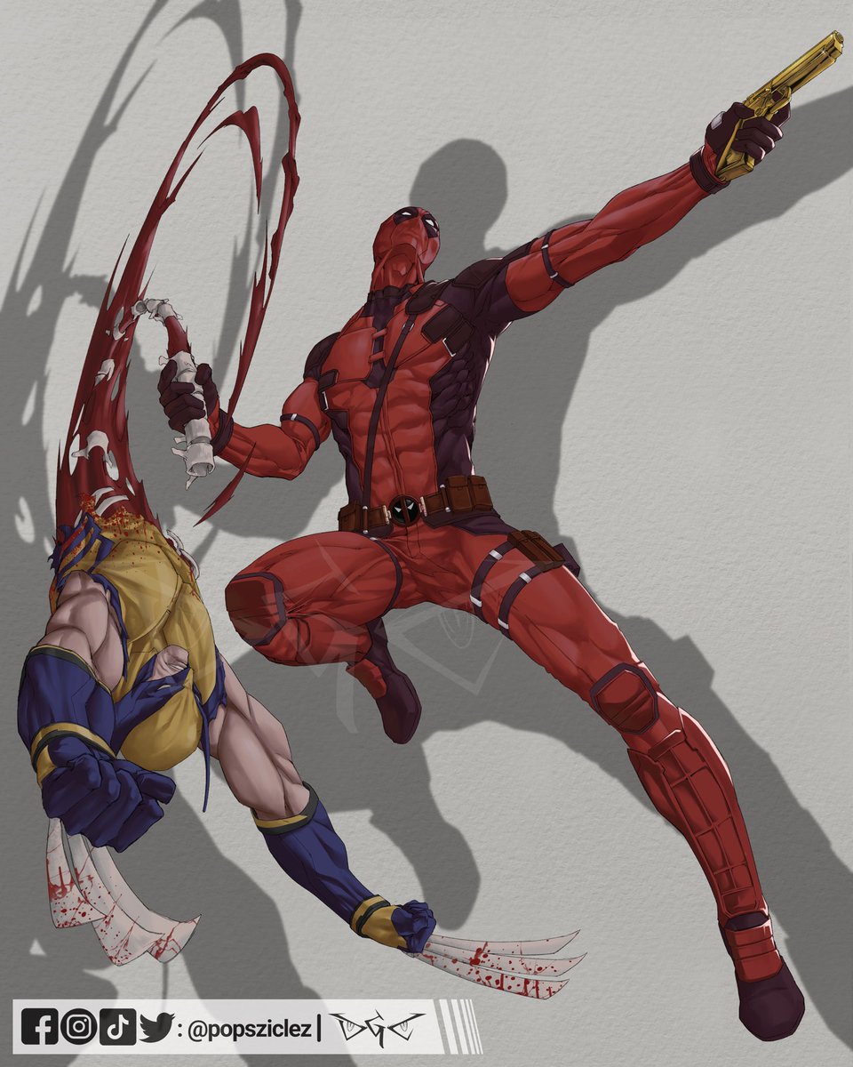 🟥🟨 #Deadpool #Wolverine #comics #fanart