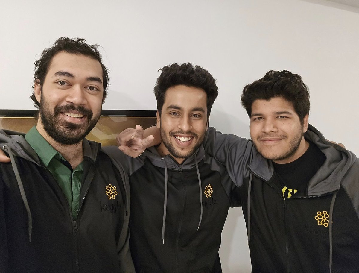 Nischay Dhankhar (@nischay_twt) on Twitter photo Kaggle Grandmasters Trio @vopani <a href="/DEVNIKHILMISHRA/">NIKHIL KUMAR MISHRA</a> Me - Pillars of Competitive data science community in India ๐ฎ๐ณ
#kaggle Kaggle Grandmasters Trio @vopani <a href="/DEVNIKHILMISHRA/">NIKHIL KUMAR MISHRA</a> Me - Pillars of Competitive data science community in India ๐ฎ๐ณ
#kaggle