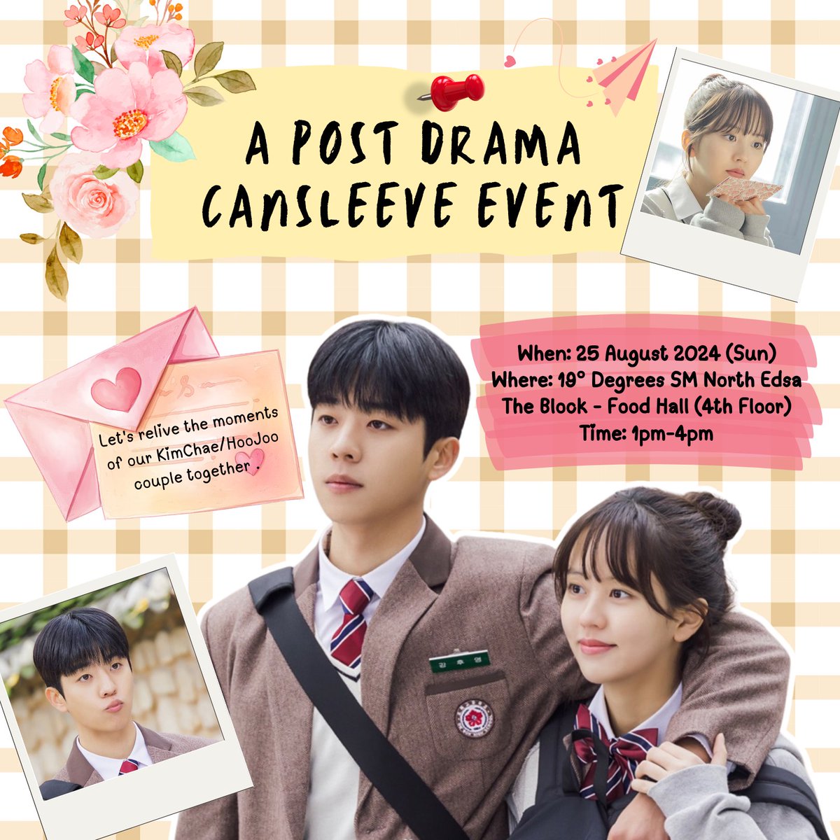 KSHPhilippines's tweet photo. [Event] Can't get over yet with our #KimChae #HooJoo couple? 🤧 We're inviting you to our Cansleeve Event to relive the moments for #SerendipitysEmbrace drama.

Reg Link:
https://t.co/OD4xpW7akf

This is collab w/ @chaejh_ph

See you Oris &amp; CHAEst! 💕

#KimSoHyun #ChaeJongHyeop https://t.co/2drKwc9azX