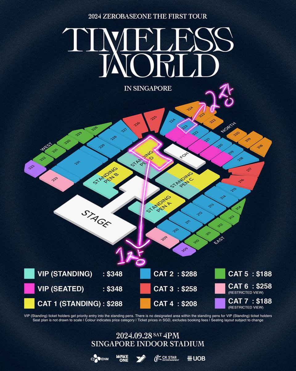 TNgLE's tweet photo. RT) WTS ZEROBASEONE Singapore Concert 
- 2x Cat 2 Section 223 Row 24 [SGD$294 x2] 
- 1x Cat 1 QN 0055XX [SGD$289 x1]  

*Original Price, slight nego 👌🏻
*Collection at venue  

DM if interested 
#제로베이스원 #ZB1 #제베원 #ZEROBASEONETHEFIRSTTOUR #ZEROBASEONEINSingapore #ZB1INSG https://t.co/8D6IkVMTPy