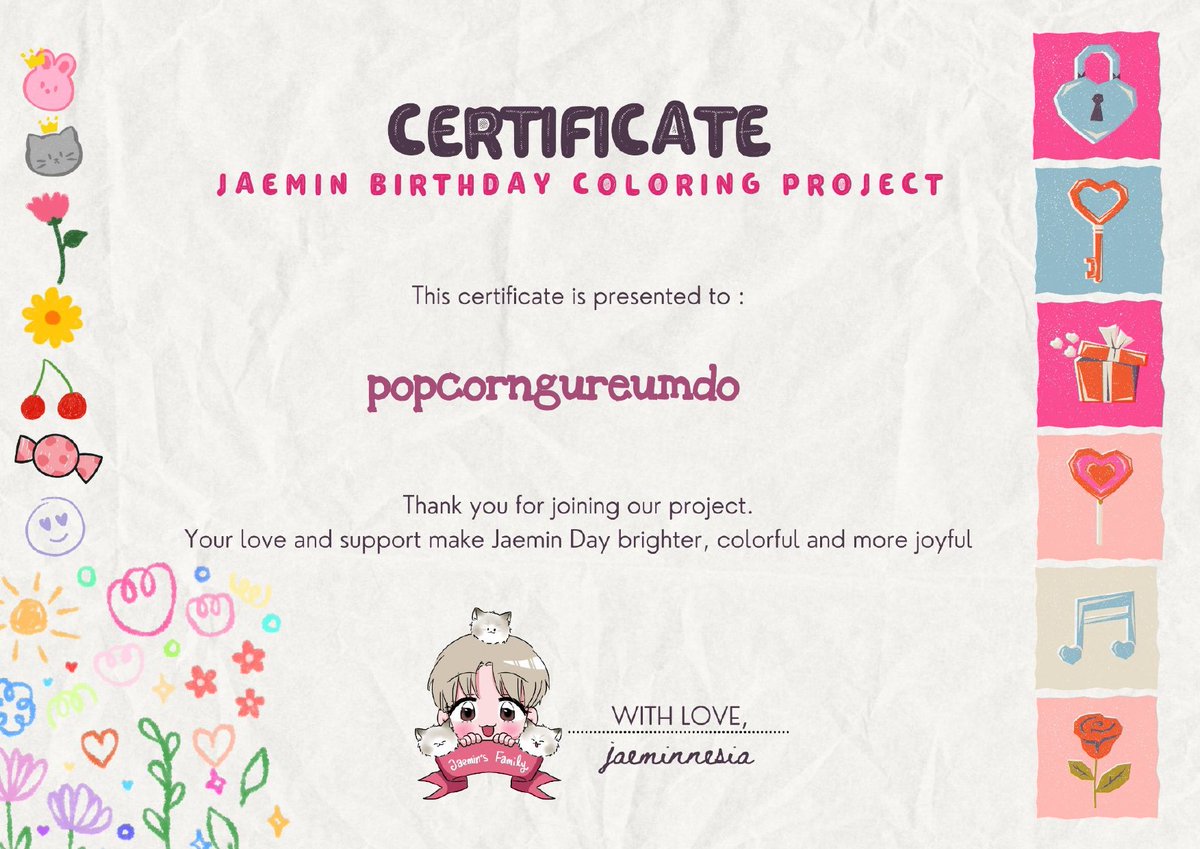 popcorngureumd0's tweet photo. makasiihh udah ngadain event iniii @najaeminnesia 💗 sering-sering yaa mint, aku happy soalnya kalau mewarnai 😽🫶🏻
#HAPPYJAEMINDAY
#ColorForJaemin #재민버블 #JAEMIN #재민 @NA_RCISSISM_ @NCTsmtown_DREAM @najaeminnesia https://t.co/MPqz6rJykg