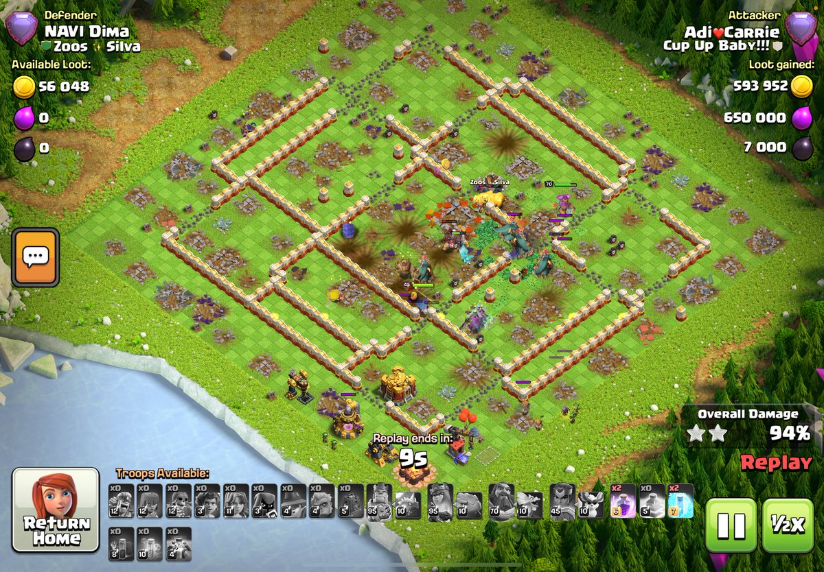 Attacked 2 top base builders dima and takana and both got 6 spells swag , if these guys cant defend who are we?