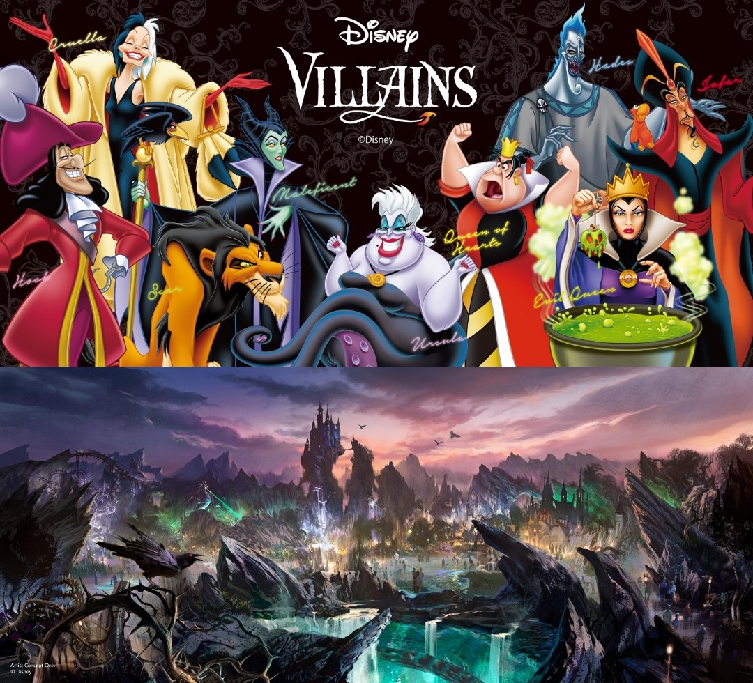 D23 ＼ヴィランに染まれ／ みんな大好きヴィランズの 新エリアが登場