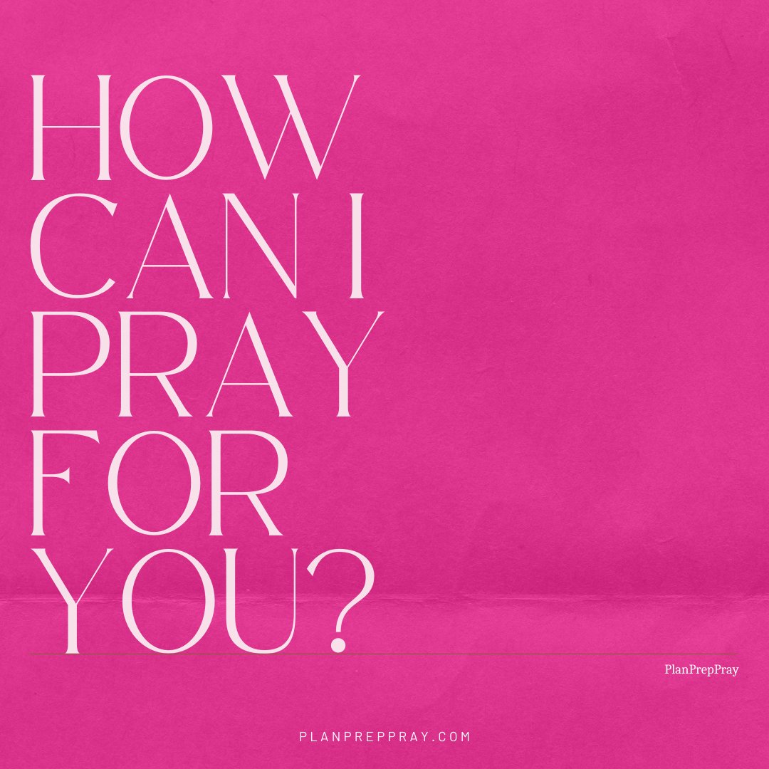PlanPrepPray's tweet photo. Let's support each other through prayer this week. Feel free to share your prayer requests, and consider choosing someone else's request to pray for as well. If you prefer a more private conversation, email me at planpreppray@gmail.com. https://t.co/RduQXCRdXo