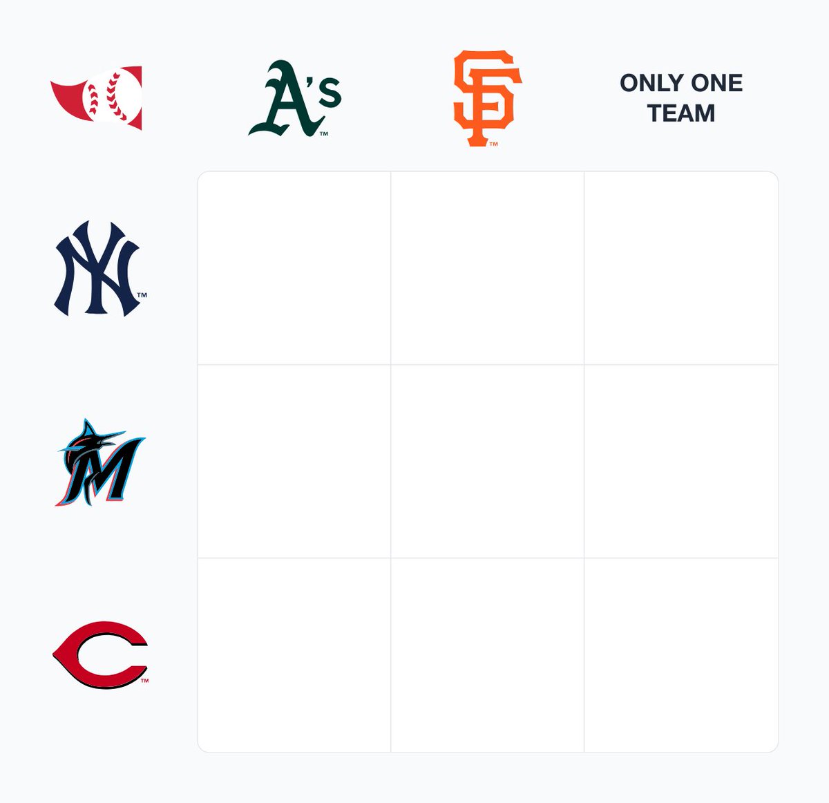 immaculategrid's tweet photo. ⚾ Immaculate Grid 497
#immaculategrid
https://t.co/A1eWmLObGf
Retweet or reply with your score https://t.co/loizGc064k