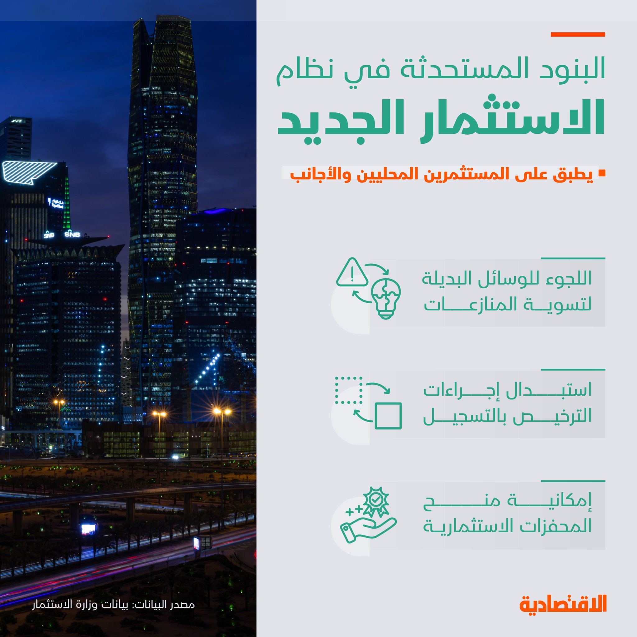 صحيفة الاقتصادية | ما أهم بنود نظام الاستثمار المستحدث؟